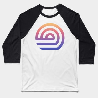 Surfing Geometric abstract minimal ombre Baseball T-Shirt